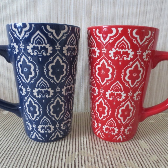 unbranded Other - Pair Moroccan Tall Latte Mugs Cups